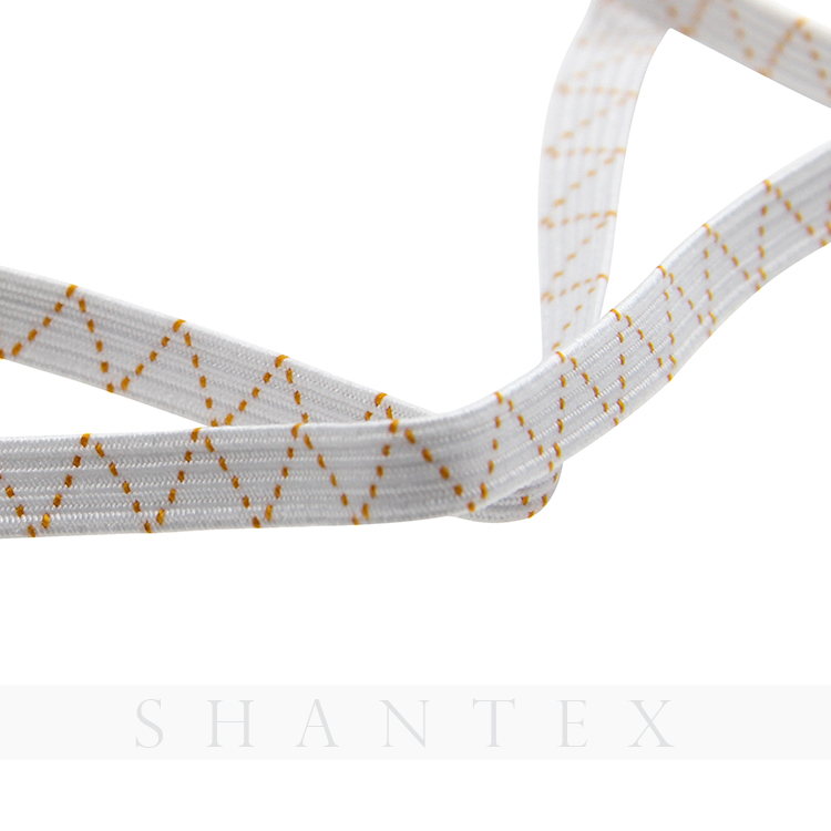 6 mm Latex und Polyester Geflochtene Elastic Band für Kleid Kleidung